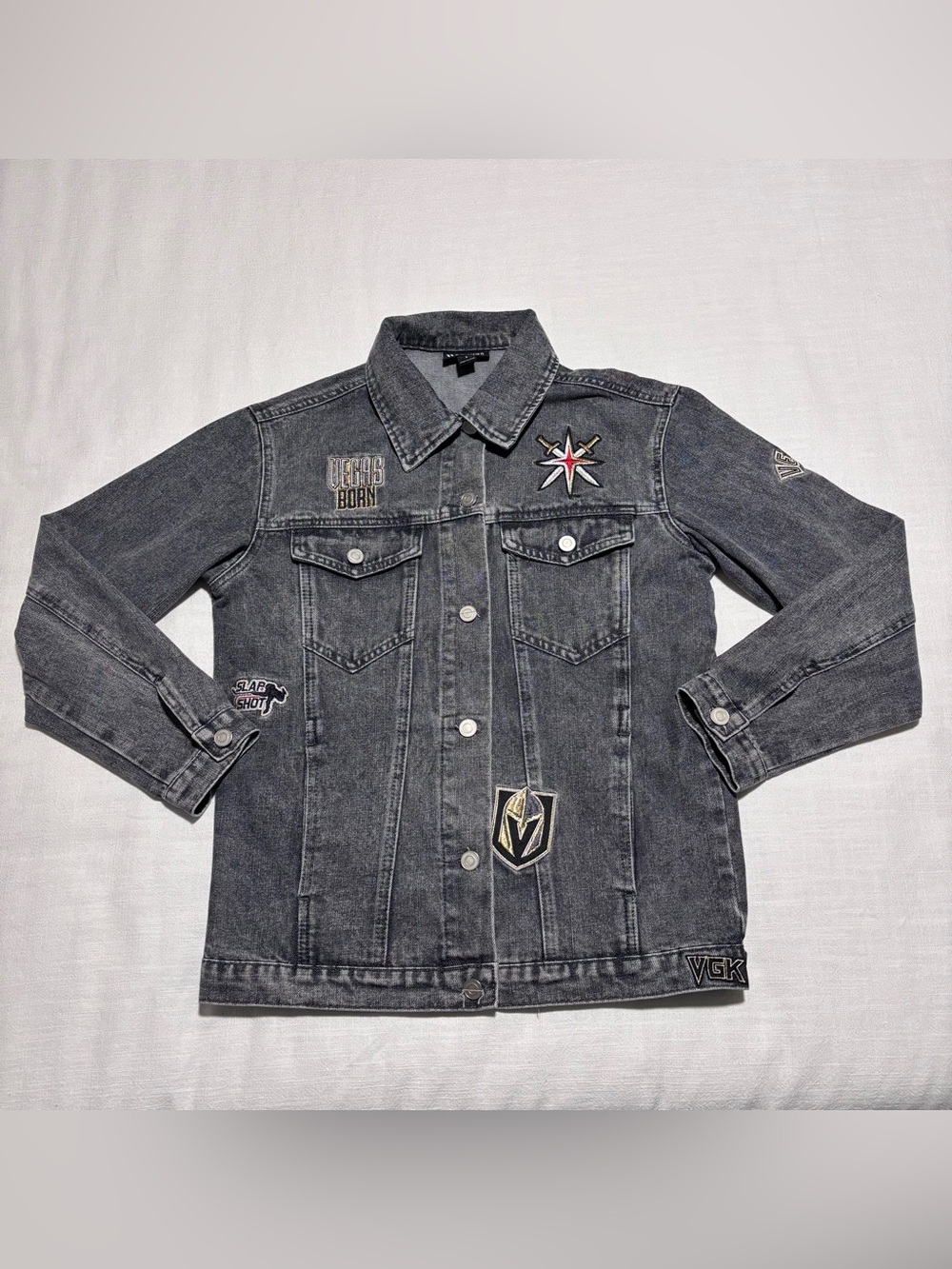Women's The Wild Collective Vegas Golden Knights Denim Jacket | Large